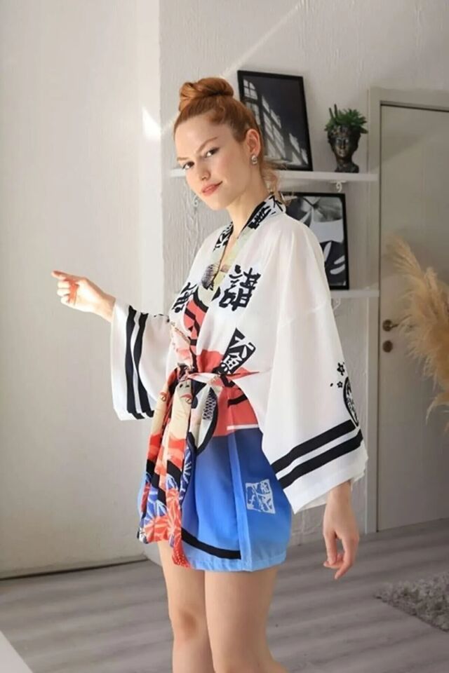 Yakuza Kimono Beyaz L