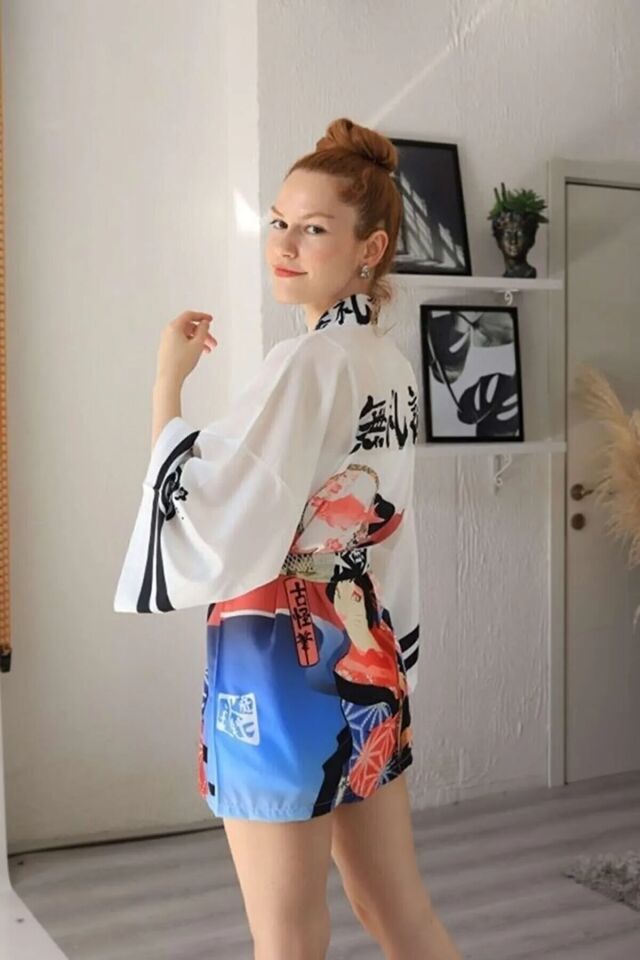 Yakuza Kimono Beyaz L