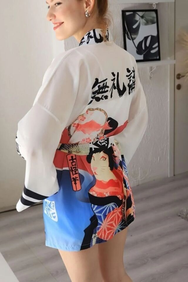 Yakuza Kimono Beyaz L